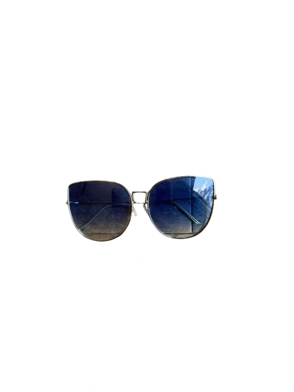 Women's Blue Gradient Cat-Eye Sunglasses